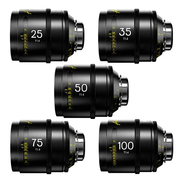 Marque DZOFILM Arles Prime 25/35/50/75/100 T1.4 PL FF (Metric) – Lens Kit