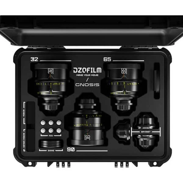 DZOFilm Gnosis 32/65/90mm Macro Prime Set (LPL, Metric) – Lens Expédié Aujourd'hui