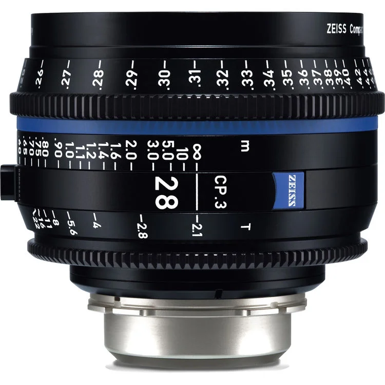 Nouvelle Collection Zeiss CP.3 28mm T2.1 (PL, metric) – Prime Cinema Lens