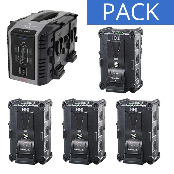 IDX 4 Batteries IPL-98 & Charger VL-4SE – Battery and Charger Kit Offre Limitée
