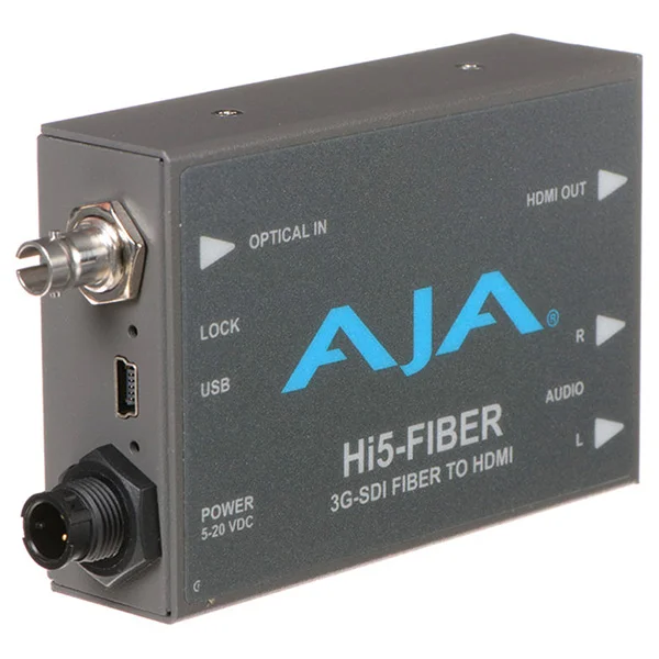 Produit De Marque AJA Hi5-Fiber – Mini Converter with Fiber Optic Input