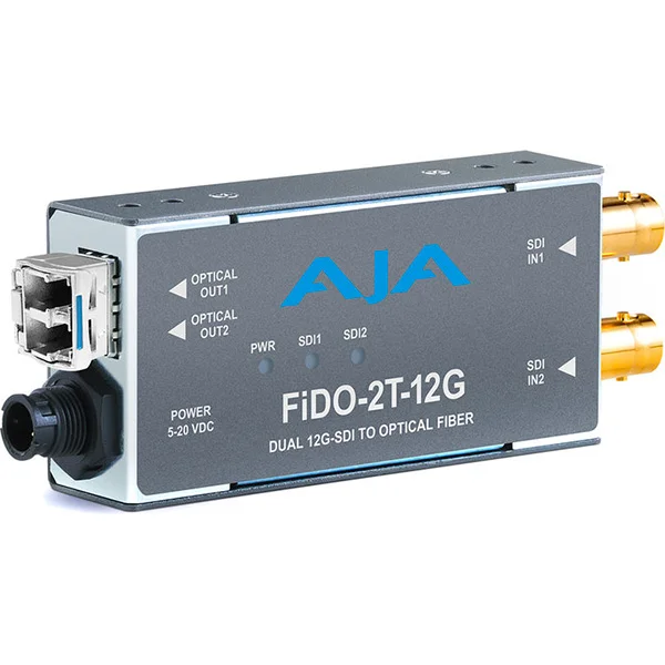 AJA FiDO-2T-12G – 2-Channel 12G-SDI to Single Mode LC Fiber Converter Offre Du Jour