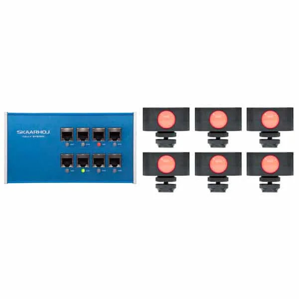 SKAARHOJ Tally Box with 6x Tally Lights – Tally Controller Certifié