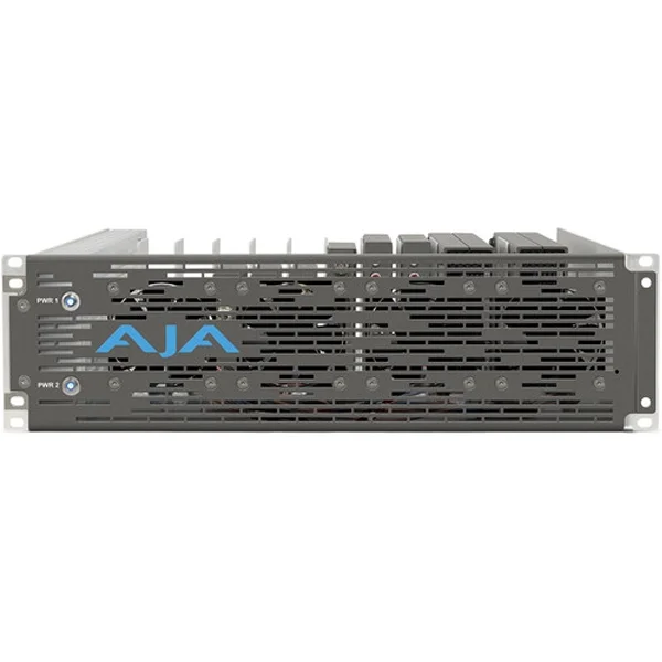 Marque AJA DRM2-PLUS-A1 (active front panel, single power supply) – 3U Rack Frame for Mini Converter
