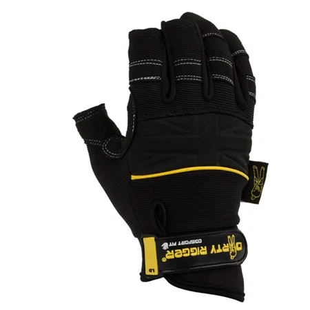 Vente Flash Paire de gants 3 doigts coupés, renfocés DIRTY RIGGER - Taille L