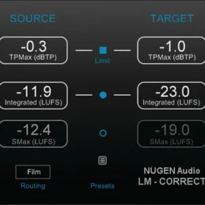 Commander Vite NUGEN Audio LM-Correct 2 DynApt extension