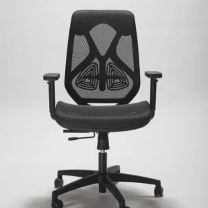 MStyle Dafne Plus Black con Poggiatesta in rete - base Nylon e ruote gommate Nouvel Arrivage