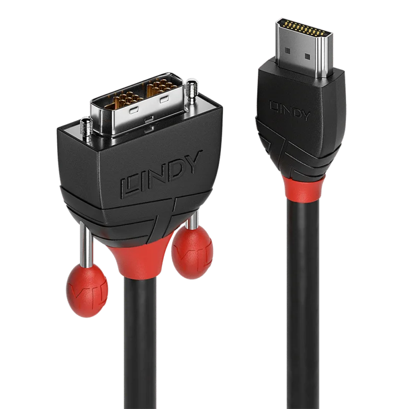 Jusqu'à Épuisement Des Stocks Lindy Cavo HDMI a DVI-D Black Line, 0.5m