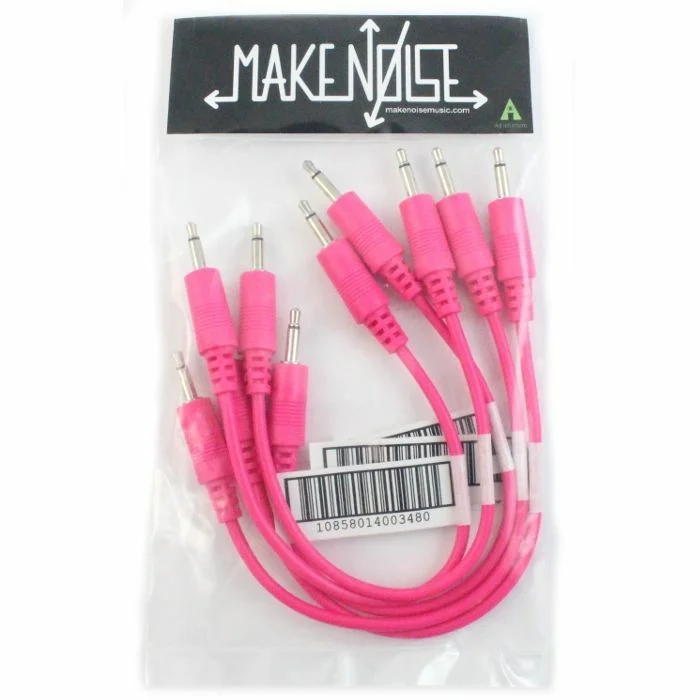 Make Noise 6‘‘ Hot Pink Patch Cables 5pz Expédition Rapide