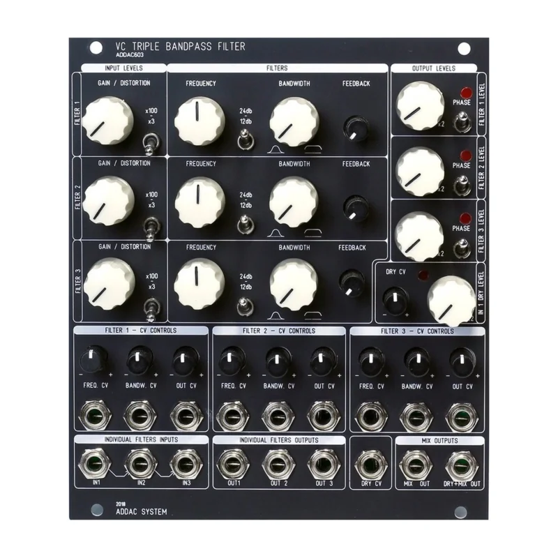 Jusqu'à Épuisement Des Stocks ADDAC 603 VC Triple Bandpass Filter