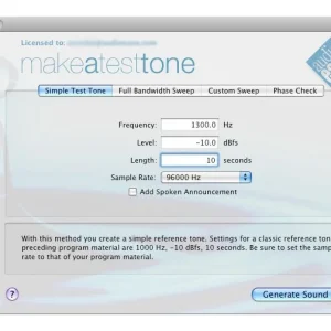 Audio Ease Make A Test Tone Commande En Gros