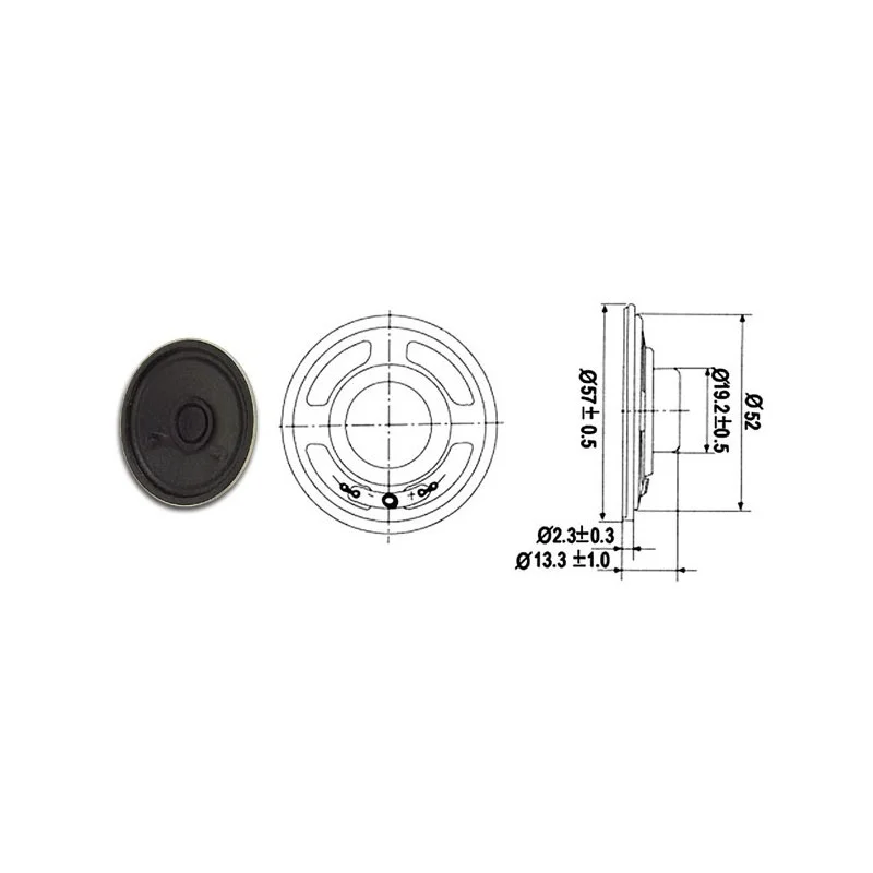 Acheter Direct HAUT PARLEUR MINIATURE 1W 8 OHMS Ø 57mm (80120)