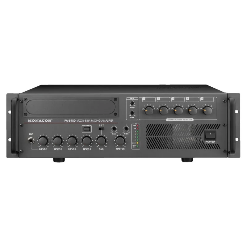 AMPLIFICATEUR MIXEUR 5 ZONES 480W PUBLIC ADRESS MONO MONACOR Promotion