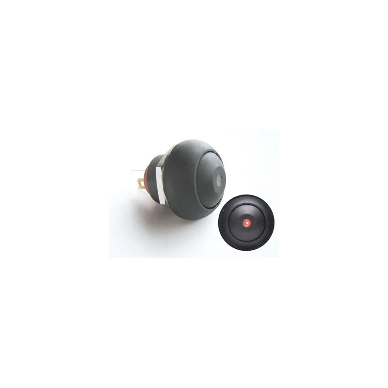 BOUTON A POUSSOIR LED ROUGE 2,1V 20MA OFF-(ON) (6080) Retour Gratuit