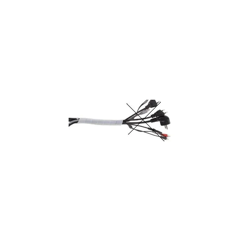 10 METRES GAINE CACHE FILS Ø15mm BLANC TRANSPARENT Retour Gratuit