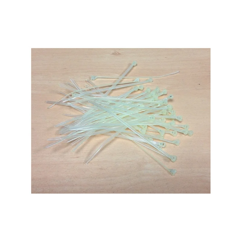 50 COLLIERS DE SERRAGE EN NYLON 2.4 x 92mm BLANC (80120) Prix Choc