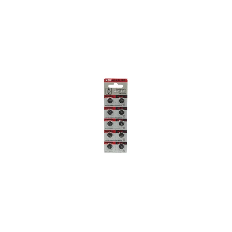 Vente Flash 10 PILES BOUTON ALCALINE 1.5V-68mAh LR1130/AG10 CAMELION