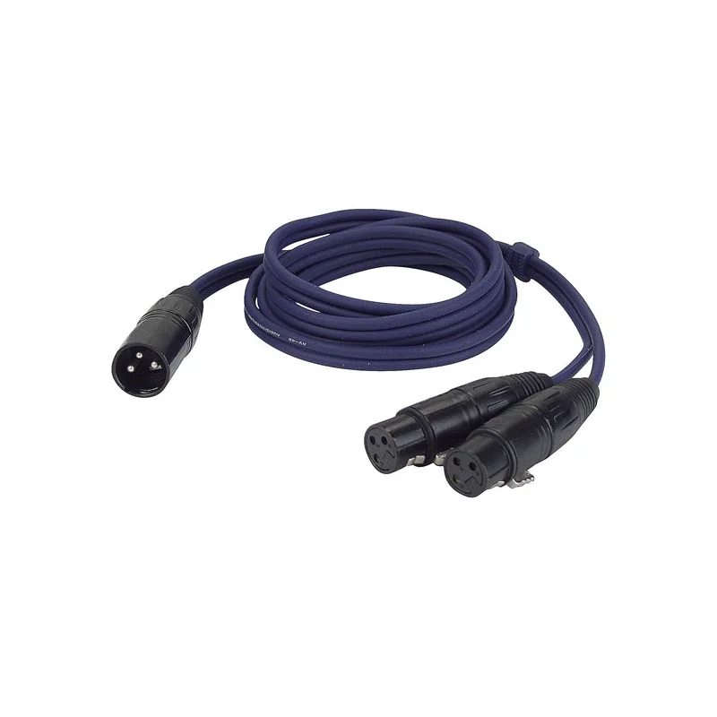 CORDON 2 XLR FEMELLE / XLR MALE 1.50 METRE OMNITRONIC Populaire