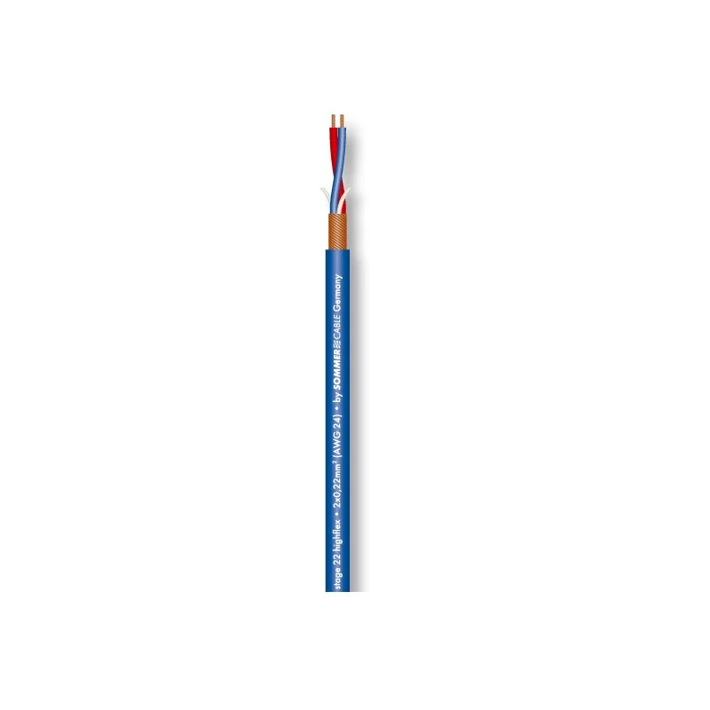 Acheter Direct BOBINE 100 METRES CABLE MICRO BLEU 2X0,22mm² + MASSE SOMMER CABLE