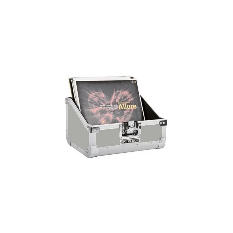 FLIGHT CASE SILVER POUR 80 VINYLES 50/50 SLANTED RELOOP Acheter Direct