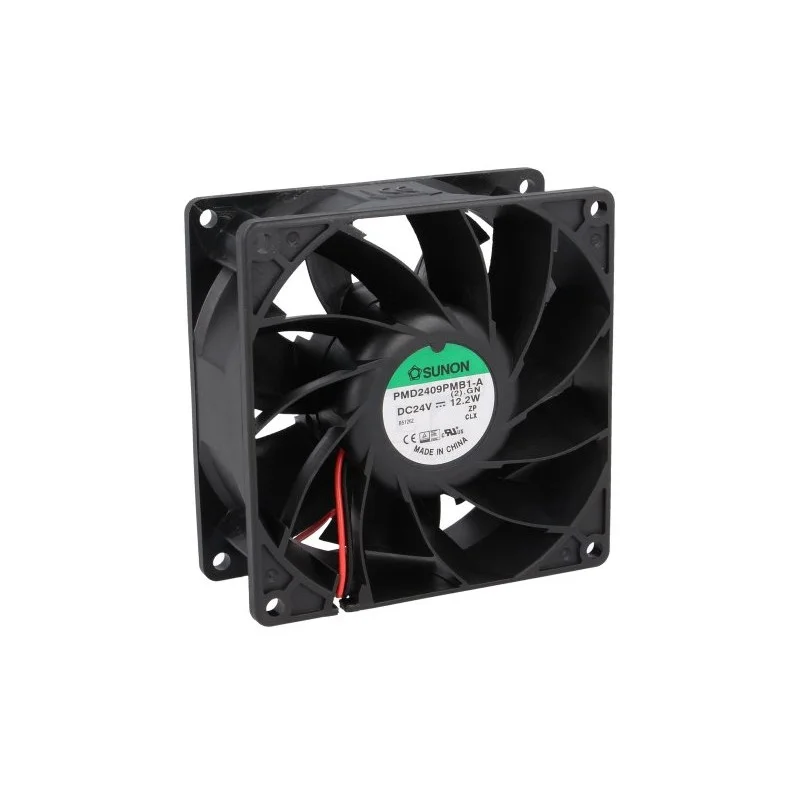 Achat Immédiat VENTILATEUR 24Vcc 0.51A 12.2W 92X92X38mm 204.21m3/h 57.6dB 4900RPM (160220)