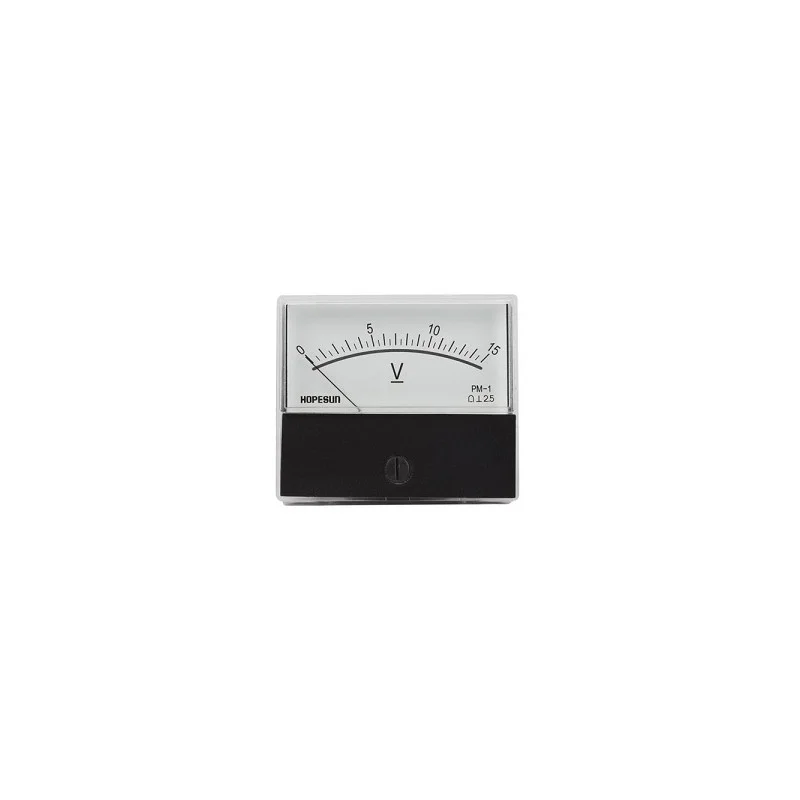 VOLTMETRE ANALOGIQUE DE TABLEAU 15Vcc 70X60mm (100150) Authentique