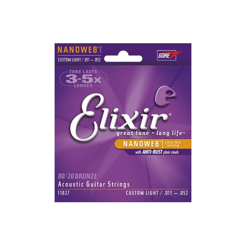 Acheter Direct CORDES ACOUSTIQUE NANOWEB ELIXIR CUSTOM LIGHT 11-15-22-32-42-52