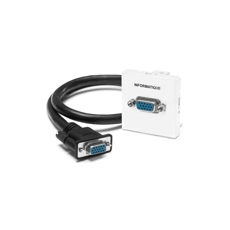 Authentique PLASTRON AVEC EMBASE TRAVERSE VGA FEMELLE / FEMELLE (120180)