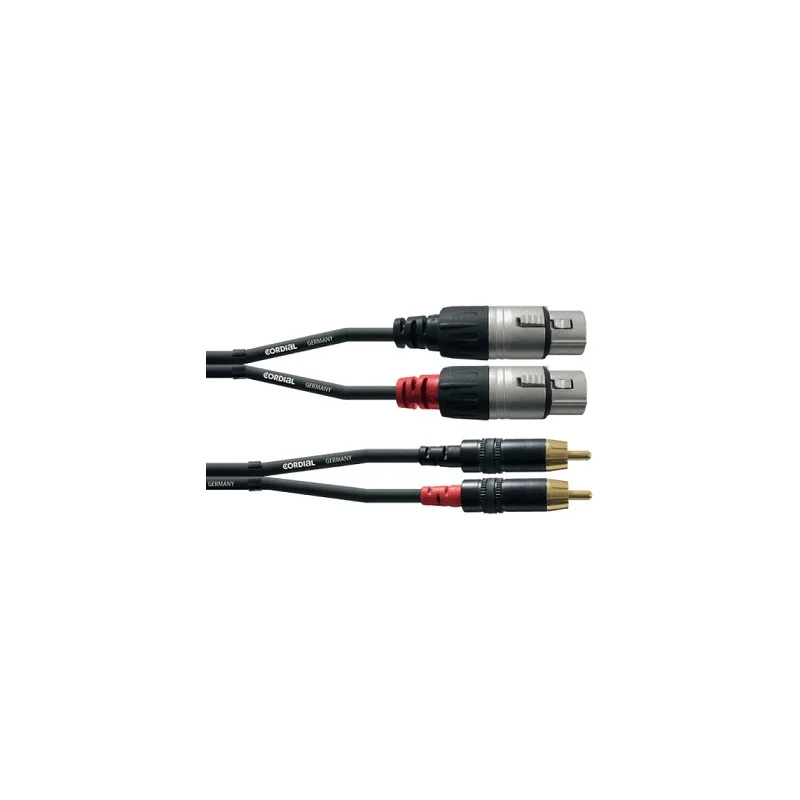 Prix Bas CORDON 2 RCA MALE / 2 XLR FEMELLE 3 METRES CORDIAL