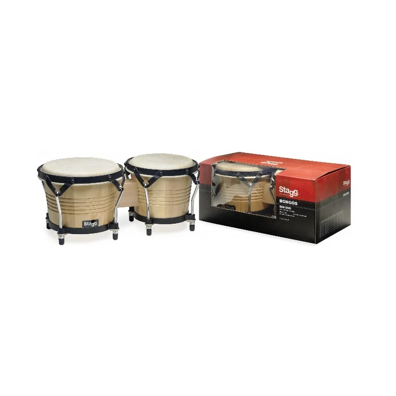 BONGO BOIS NATUREL,7.5"+6.5" STAGG Soldes