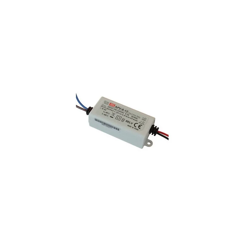 Haute Qualité ALIMENTATION A DECOUPAGE 1 SORTIE 12Vcc 0,67A 8W IP42 MEAN WELL