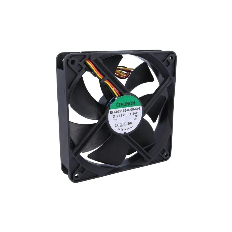 Offre Exclusive VENTILATEUR 12Vcc 170mA 2.04W 120X120X25mm 34dB 2200TPM SUNON (160220)