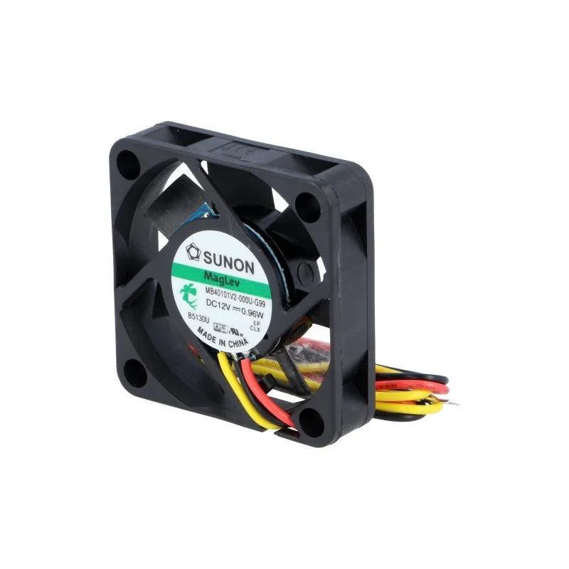 VENTILATEUR 12Vcc 80mA 0.96W 40X40X10mm 27dB 5800 TPM SUNON (70100) Populaire