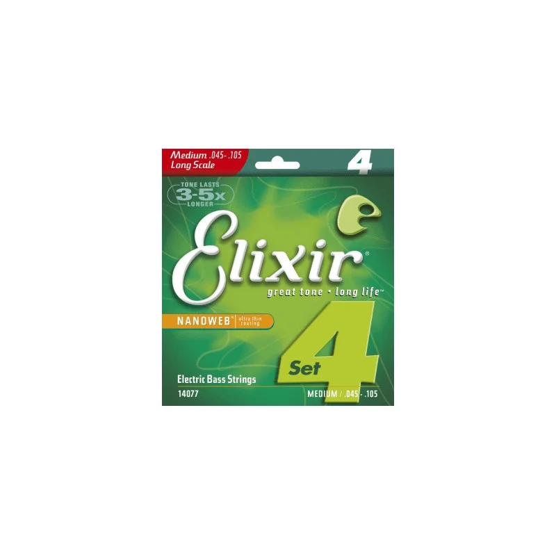 Achetez Aujourd'hui JEU 4 CORDES BASSE NANOWEB MEDIUM 45-65-85-105 ELIXIR