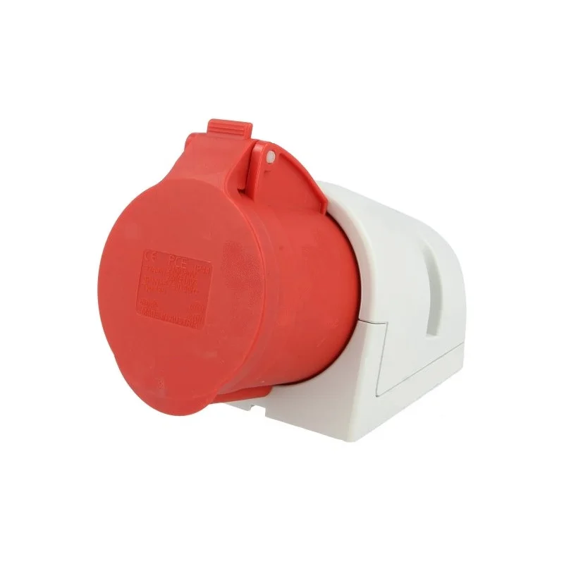PRISE SECTEUR CHASSIS FEMELLE 32A 380V 5 POLES IP44 ROUGE PCE (200250) Prix Réduit