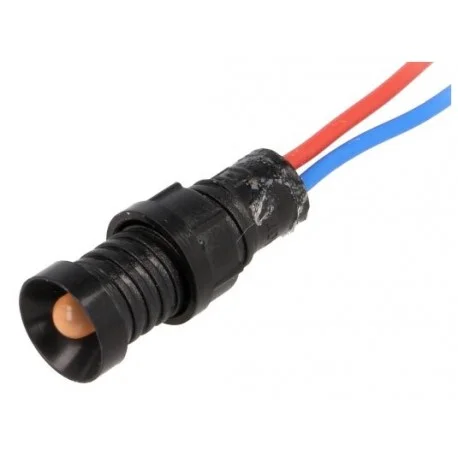 VOYANT LED ORANGE 12V AC/DC 12mm IP40 (6080) Dernier Modèle