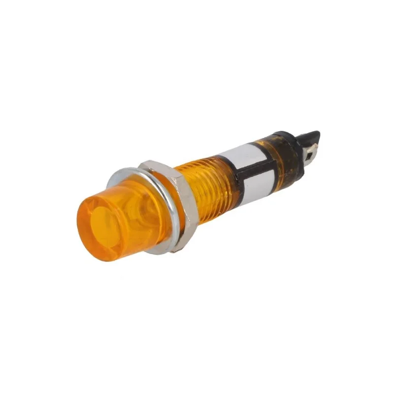 VOYANT ROND 8mm 12V ORANGE A SOUDER (6080) Satisfait Ou Remboursé