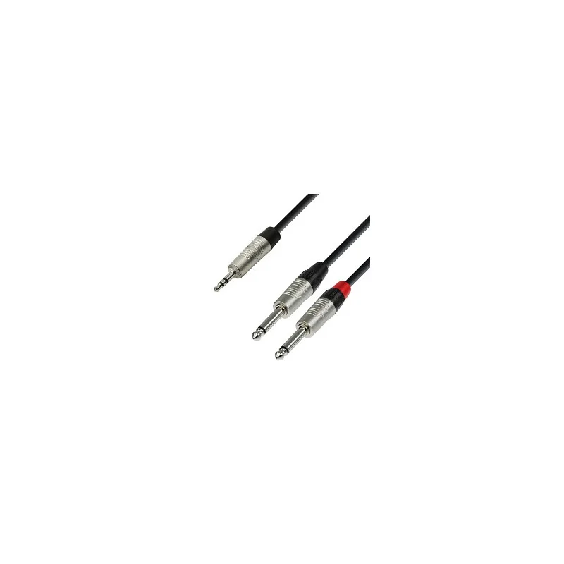 CORDON MINI JACK 3.5 STEREO MALE VERS 2 JACK 6.35 MONO MALE 1.5 M REAN Achat Immédiat