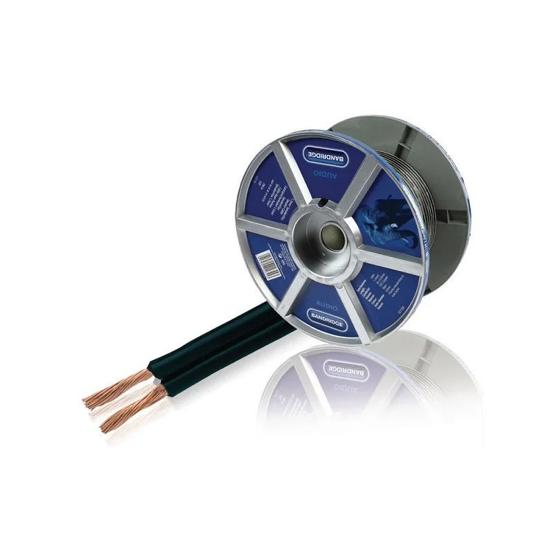 Paiement Sécurisé BOBINE 100 METRES CABLE HP 2X1,50mm² NOIR CUIVRE BANDRIDGE