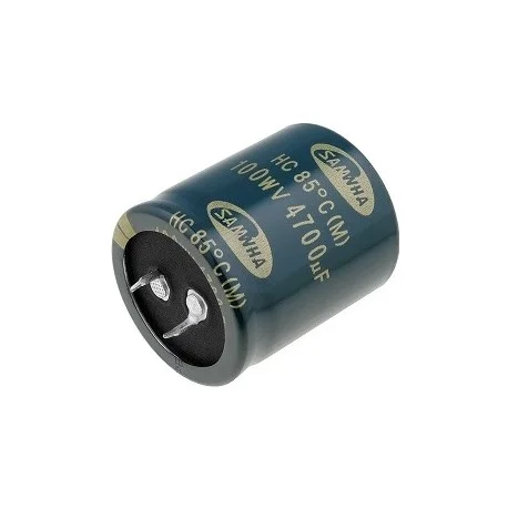 CONDENSATEUR ELECTROLYTIQUE THT 4700uF 100VDC Ø35x40MM ±20% Soldes