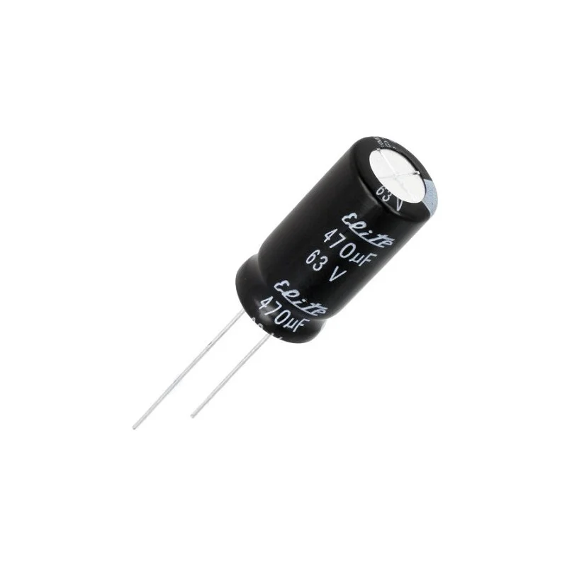 CONDENSATEUR RADIAL 470uF 63Vcc Ø12.5X25mm 105° (6080) Livraison Express