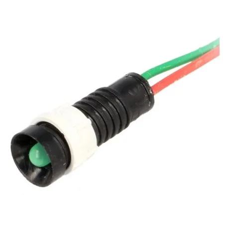 VOYANT LED VERT 24V AC/DC 11mm IP40 (6080) Offre Limitée