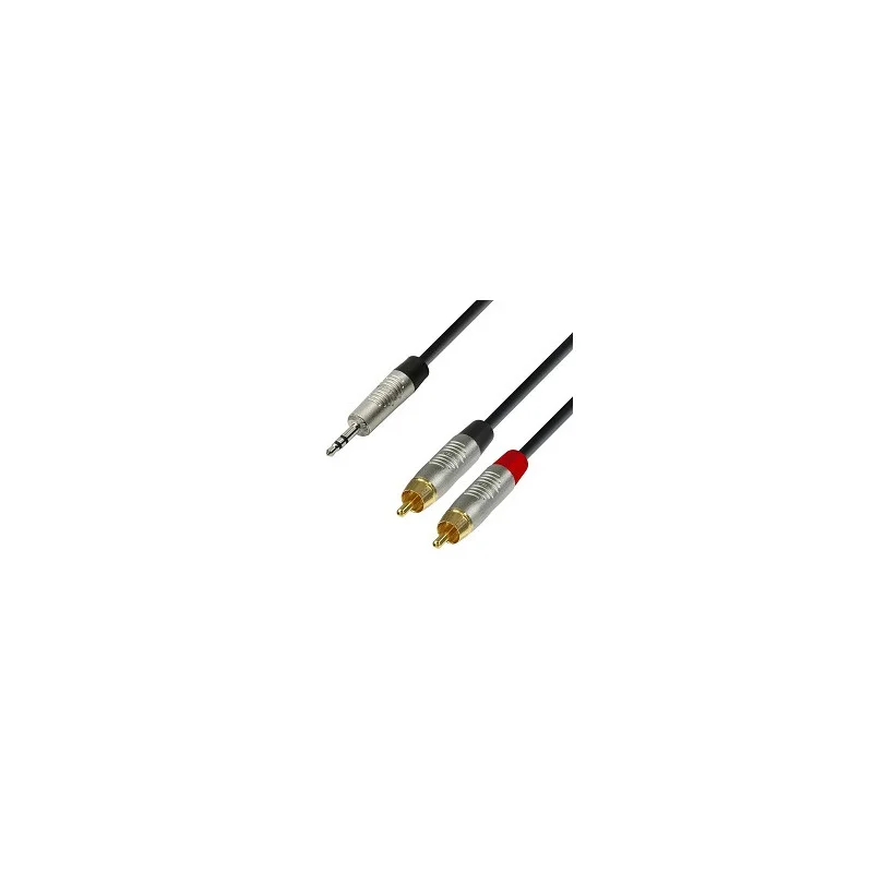 Expédition Rapide CORDON AUDIO REAN 1 MINI-JACK MALE 3.5 STEREO VERS 2 RCA MALE 3 M