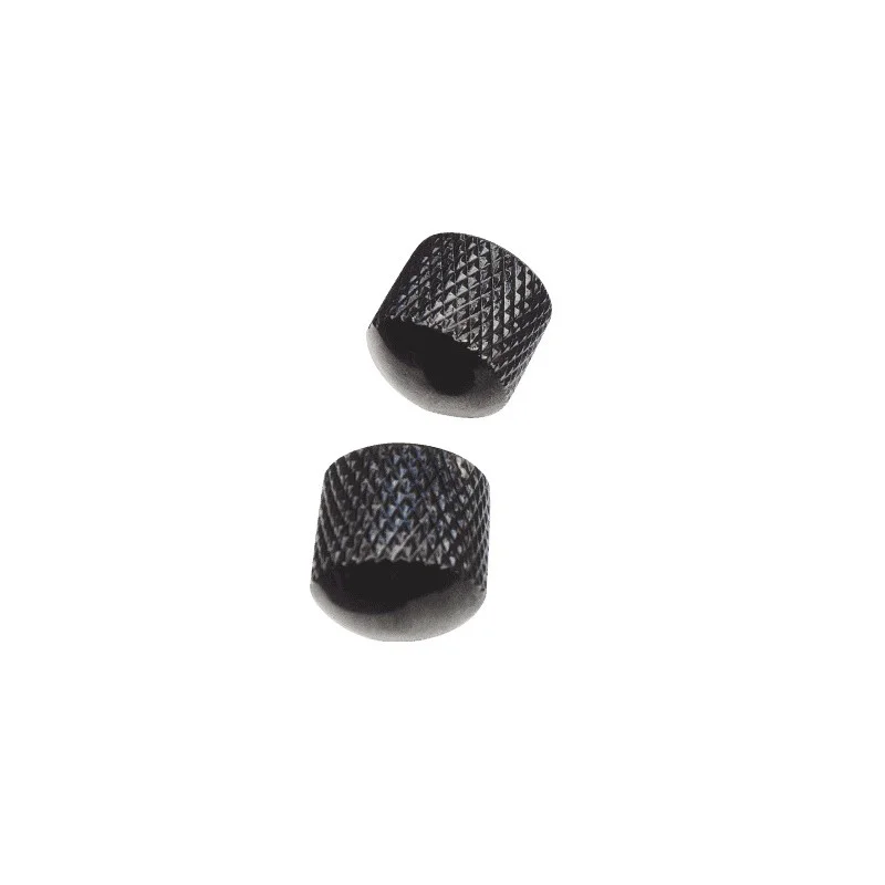 2 BOUTONS DE POTENTIOMETRE DOME NOIR YELLOW PARTS Remise