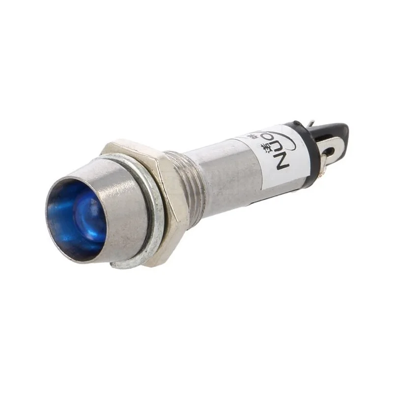 VOYANT LED BLEU 12Vcc METAL 8.2mm IP40 (6080) Achat Immédiat