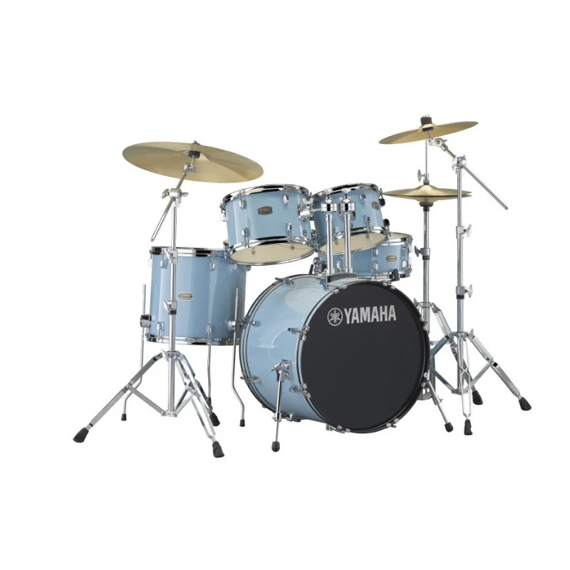 BATTERIE ACCOUSTIQUE RYDEEN GLOSS PALE BLUE + CYMBALES YAMAHA Quantité Limitée
