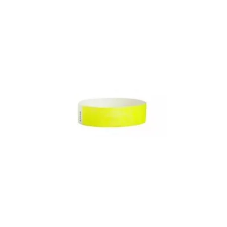 100 BRACELETS TYVEK SANS MARQUAGE - JAUNE FLUO Affaire À Saisir