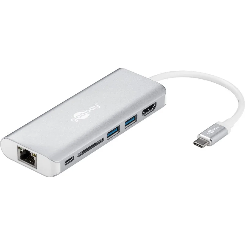 Offre Du Jour ADAPTATEUR USB-C HDMI 4K USB, CR, RJ45 - ALIMENTATION ELECTRIQUE