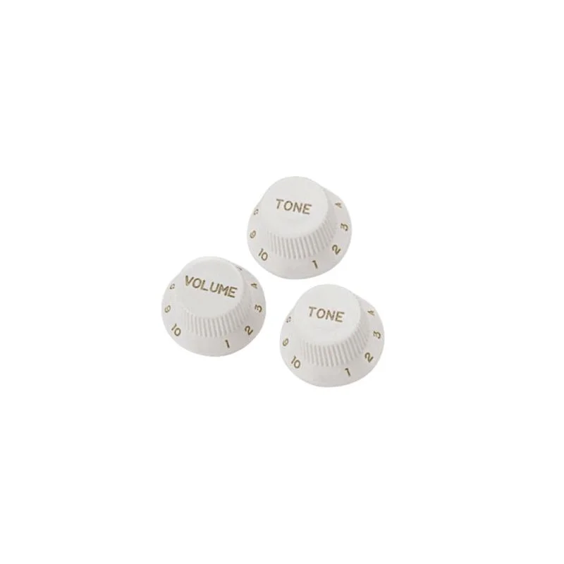 3 BOUTONS DE REGLAGE TYPE STRAT BLANC YELLOW PARTS Retour Gratuit
