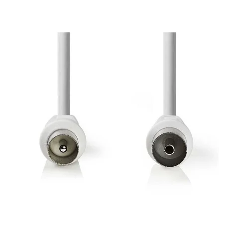 CORDON ANTENNE 5 METRES BLANC MALE 9,5MM / FEMELLE 9,5MM NEDIS Prix Cassé